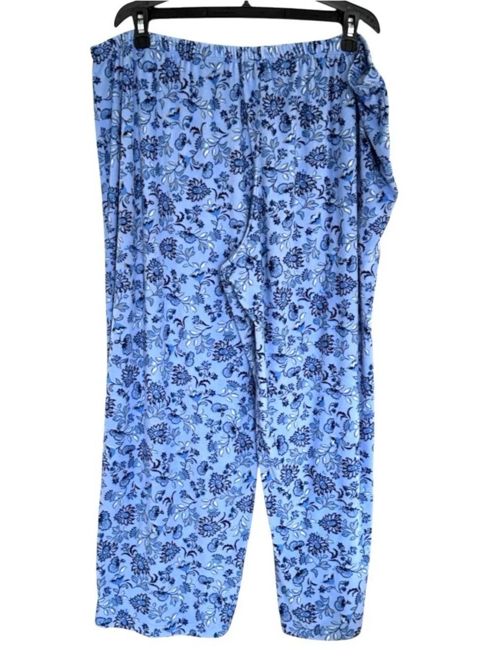 2PC Secret Treasures Plus Pajamas Women’s 3X Blue Floral Long Sleeve Shirt Pants